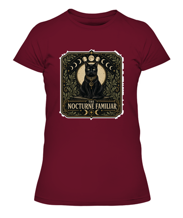 The Nocturne Familiar Ladies T-Shirt | Black Cat Lover Gift