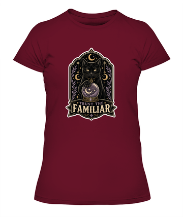 Trust the Familiar Ladies T-Shirt | Black Cat Lover Gift