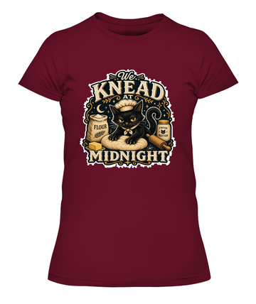 We Knead At Midnight Ladies T-Shirt | Black Cat Lover Gift