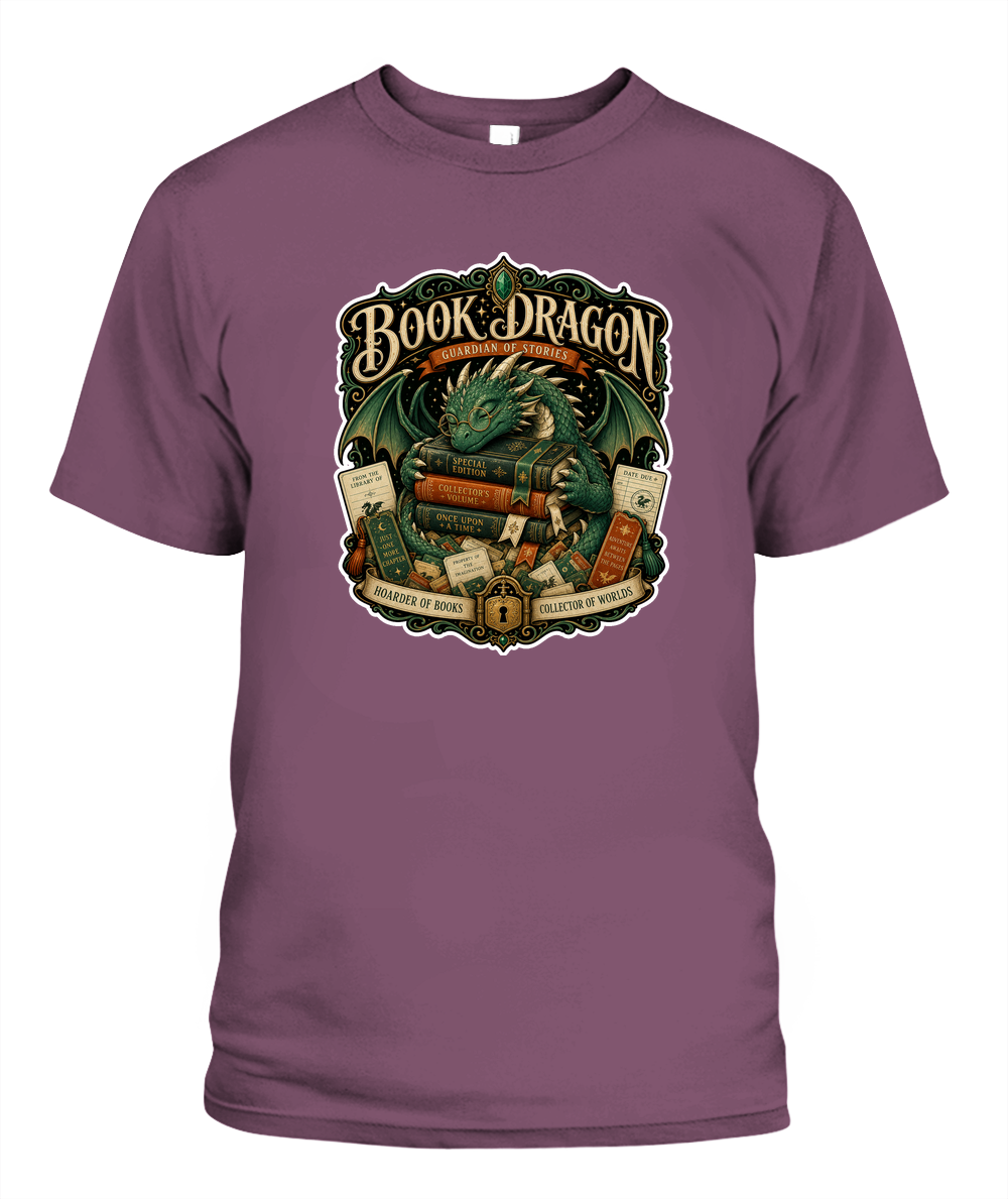 Book Dragon Book Lover T-Shirt | Reading Gift