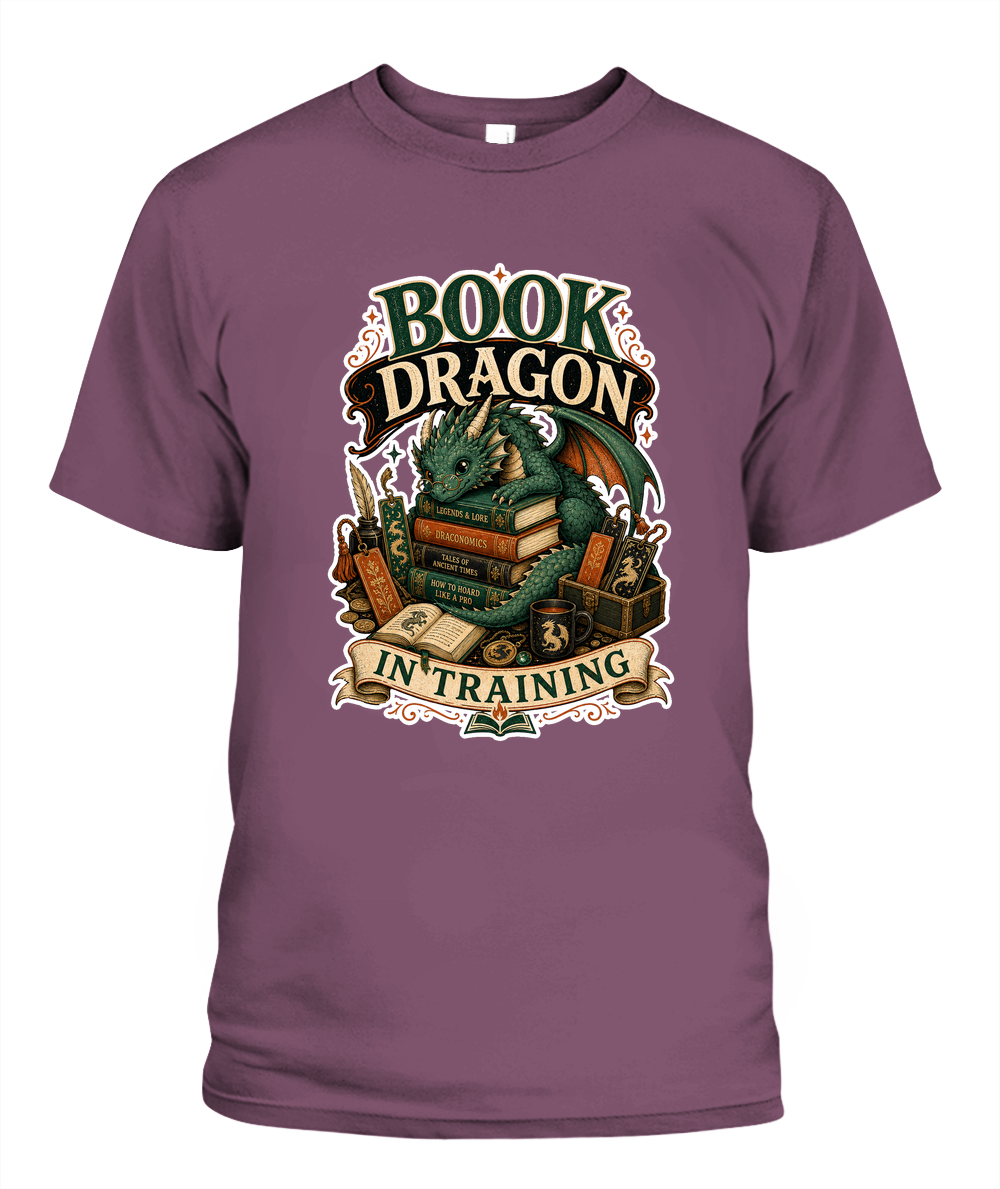 Book Dragon in Training Book Lover T-Shirt | Reading Gift