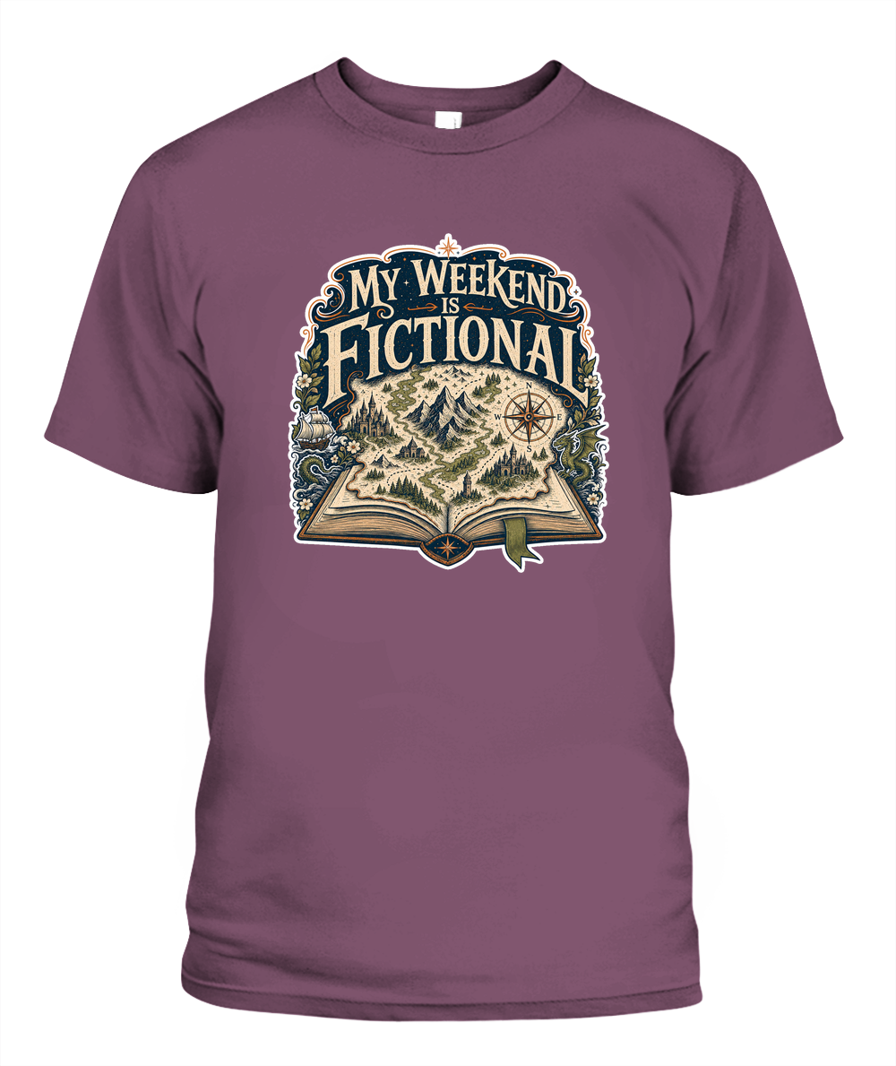 My Weekend is Fictional Book Lover T-Shirt | Reading Gift
