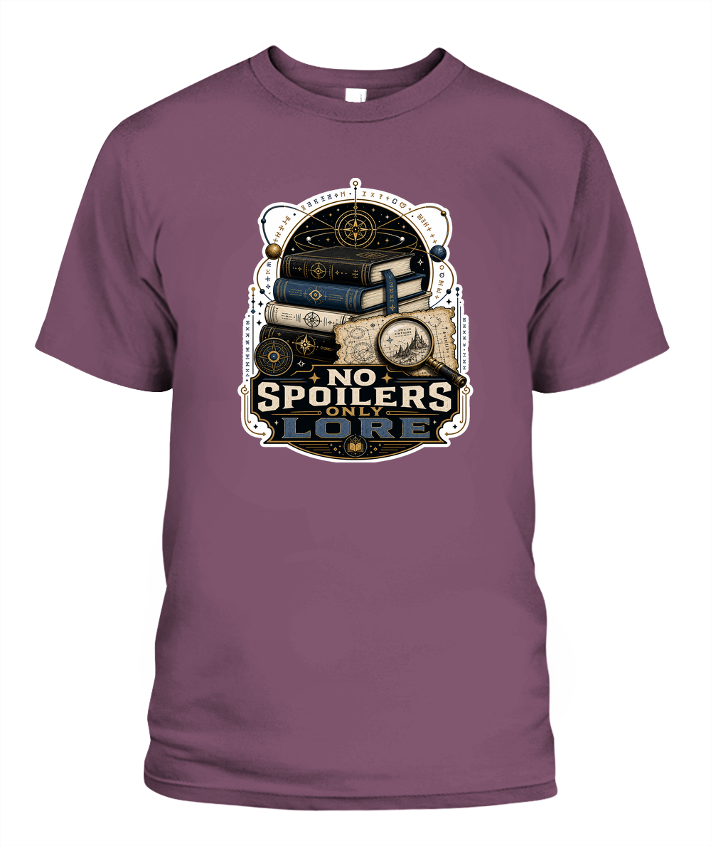 No Spoilers Only Lore Book Lover T-Shirt | Reading Gift