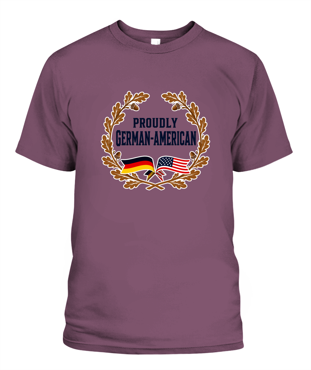 Proudly German-American — T-Shirt in Berry