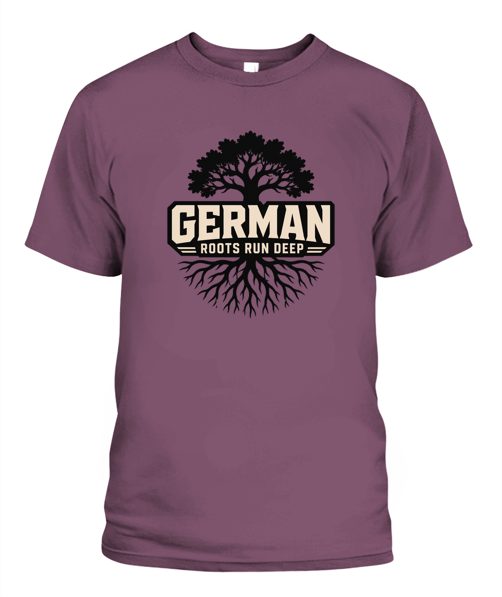 German Roots Run Deep — T-Shirt in Berry
