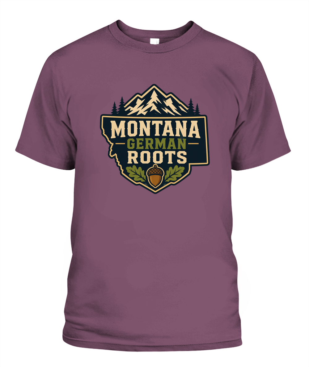 Montana German Roots — T-Shirt in Berry