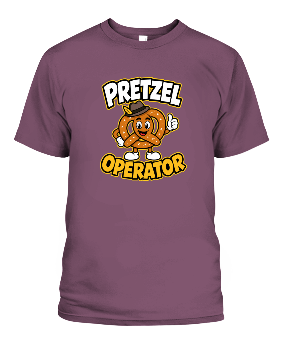 Pretzel Operator — T-Shirt in Berry