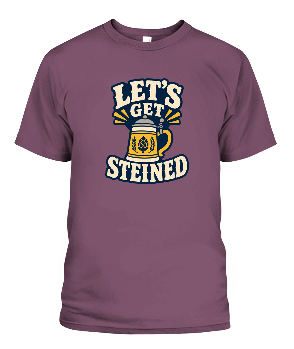 Let's Get Steined — T-Shirt in Berry
