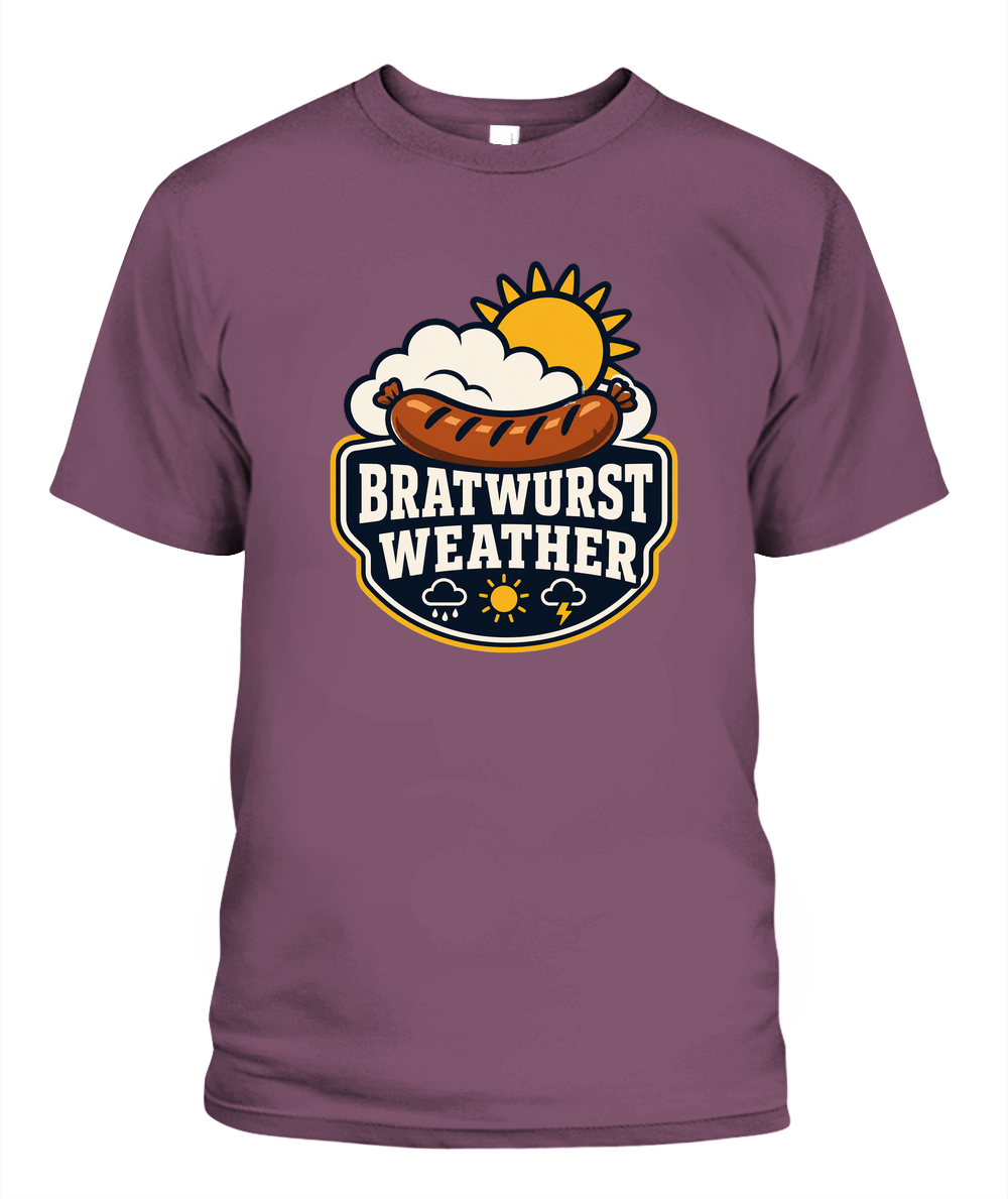 Bratwurst Weather — T-Shirt in Berry