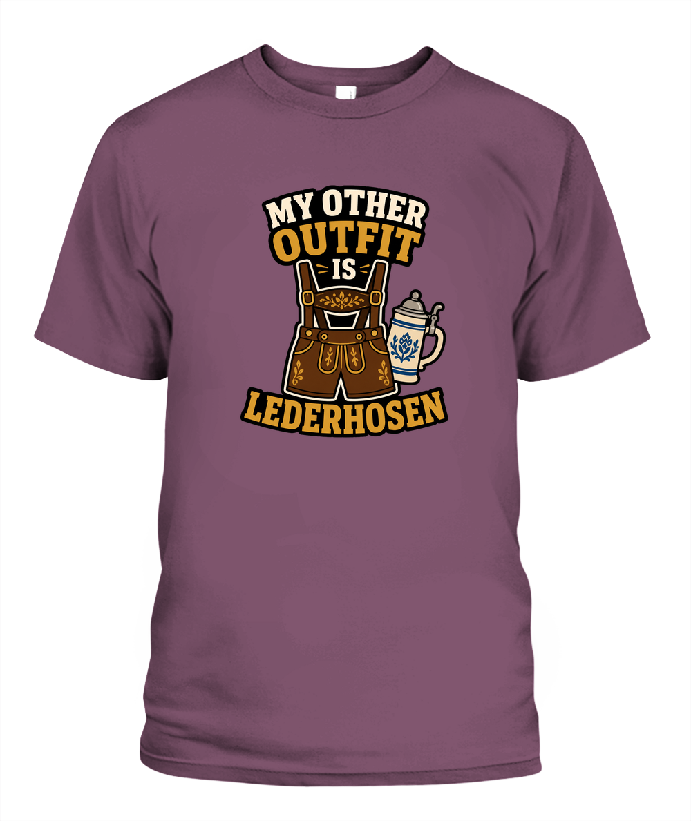 My Other Outfit Is Lederhosen — T-Shirt in Berry
