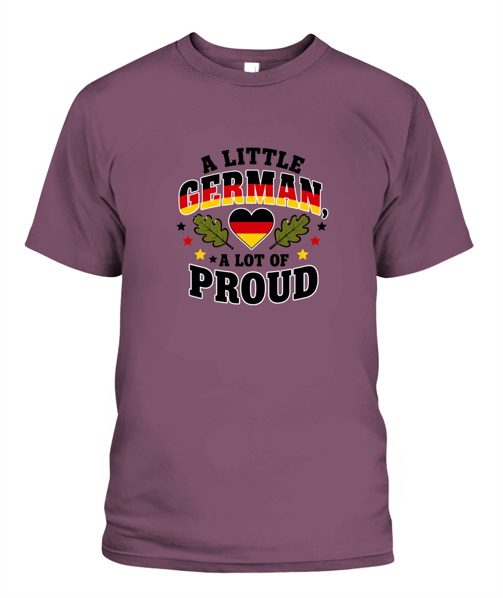 A Little German, A Lot Of Proud — T-Shirt in Berry