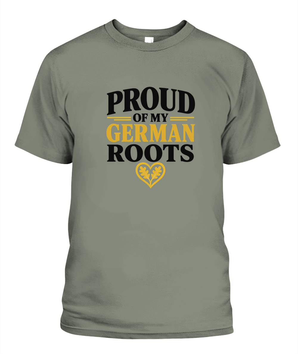 Proud Of My German Roots — T-Shirt in Moss