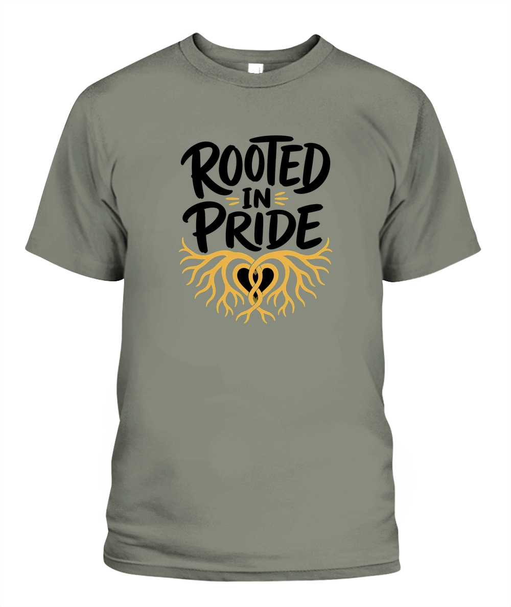 Rooted In Pride — T-Shirt in Moss