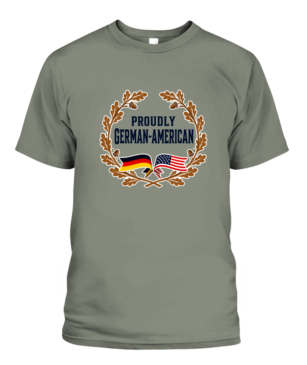 Proudly German-American — T-Shirt in Moss