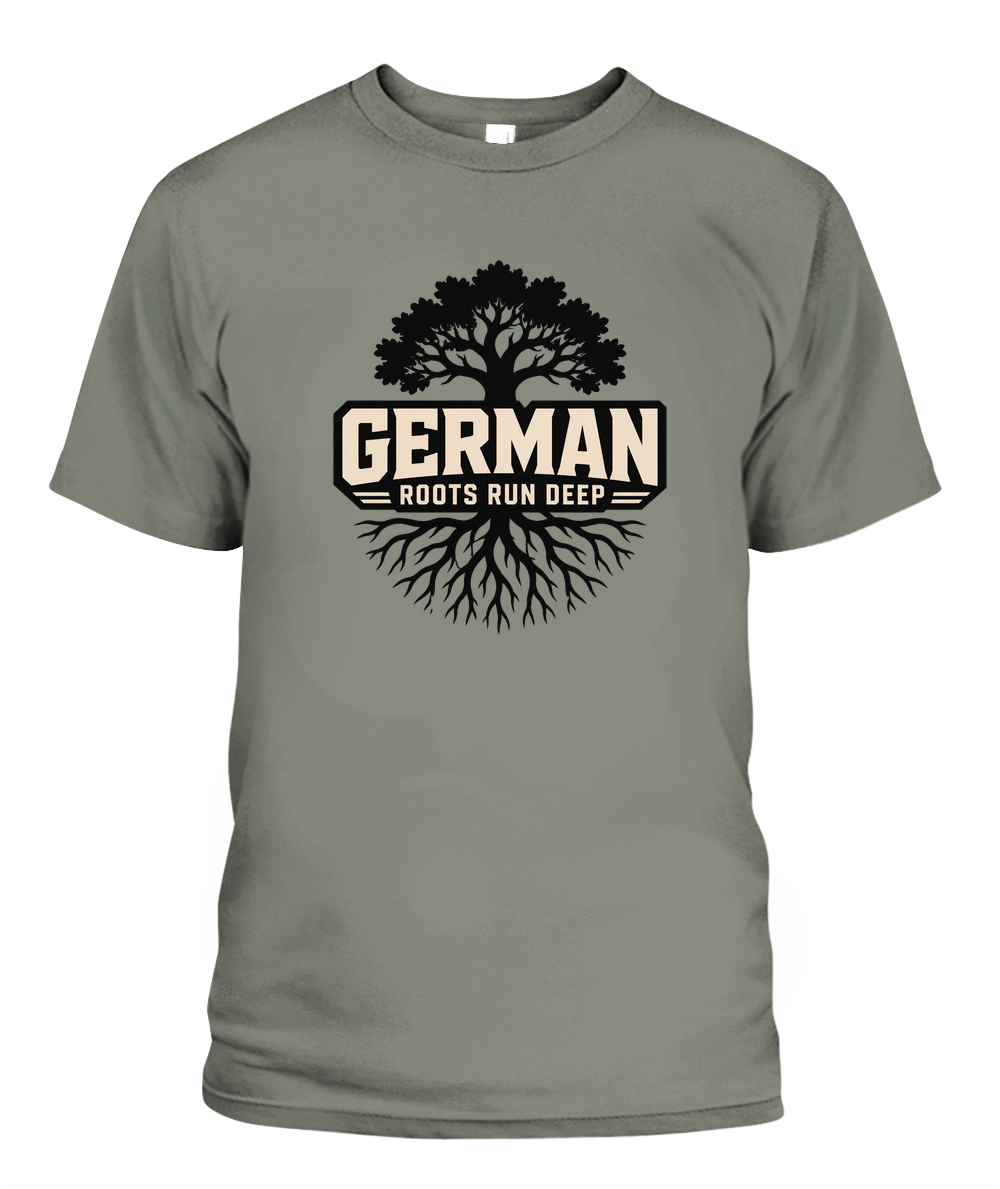 German Roots Run Deep — T-Shirt in Moss