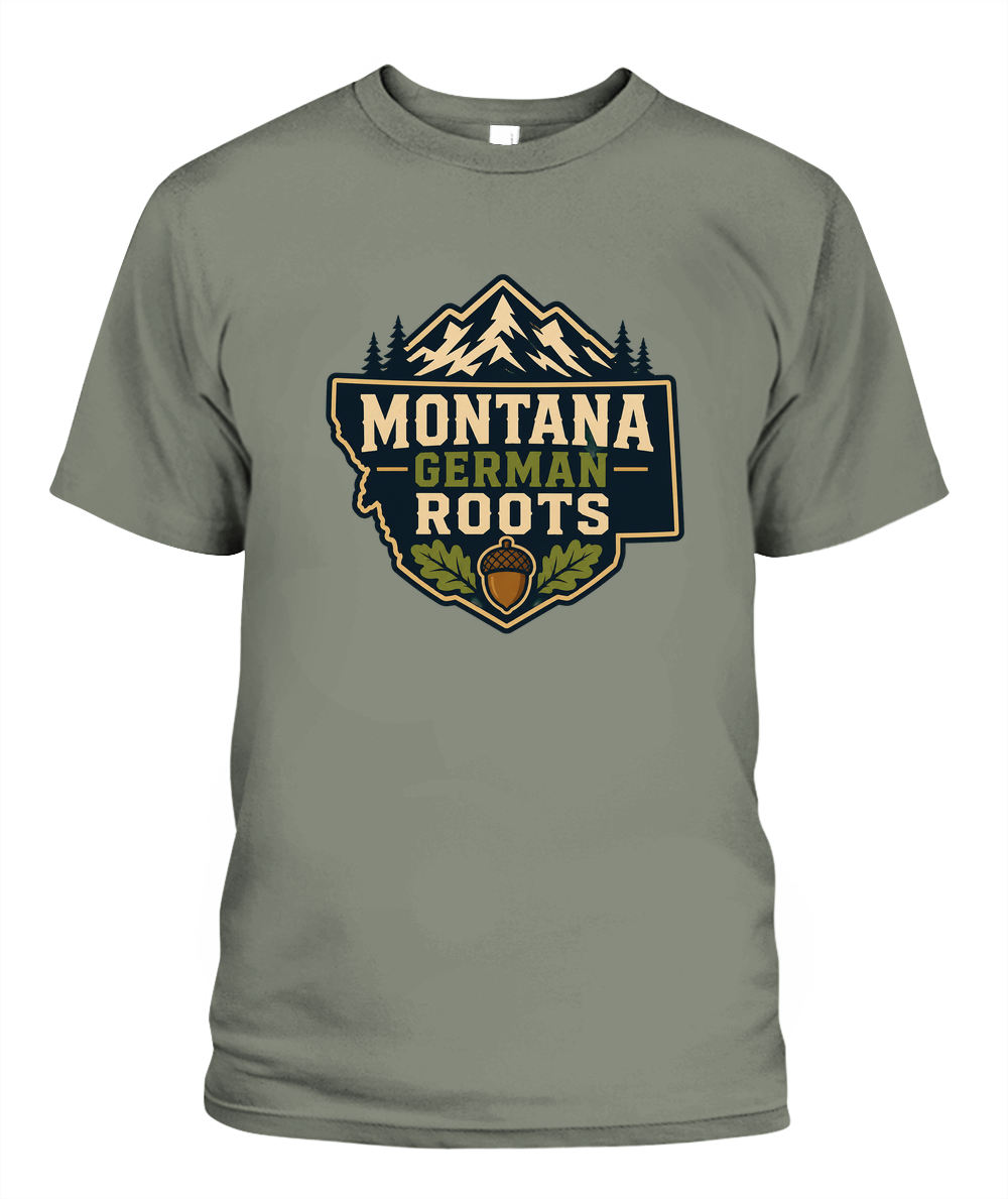 Montana German Roots — T-Shirt in Moss