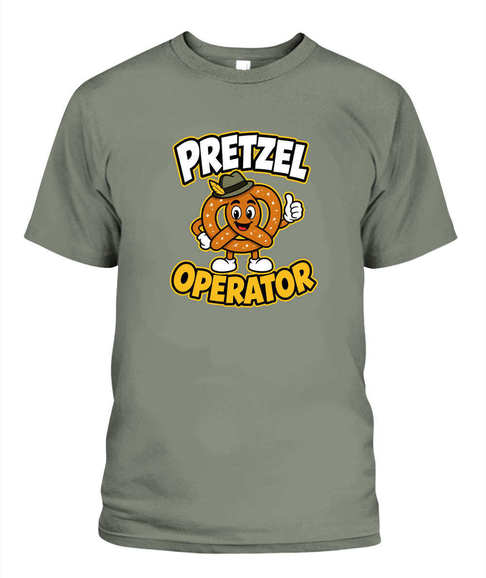 Pretzel Operator — T-Shirt in Moss