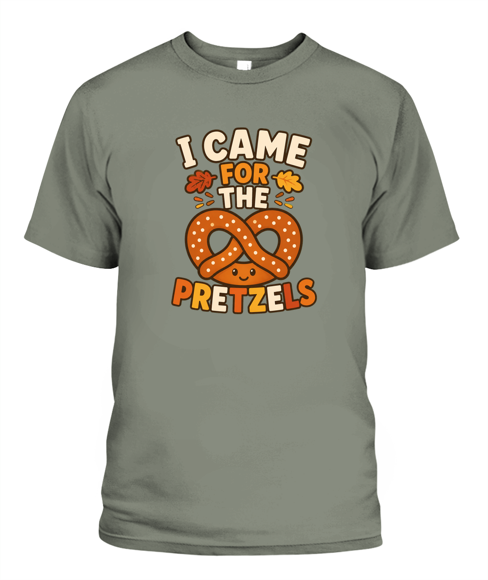 I Came For The Pretzels — T-Shirt in Moss