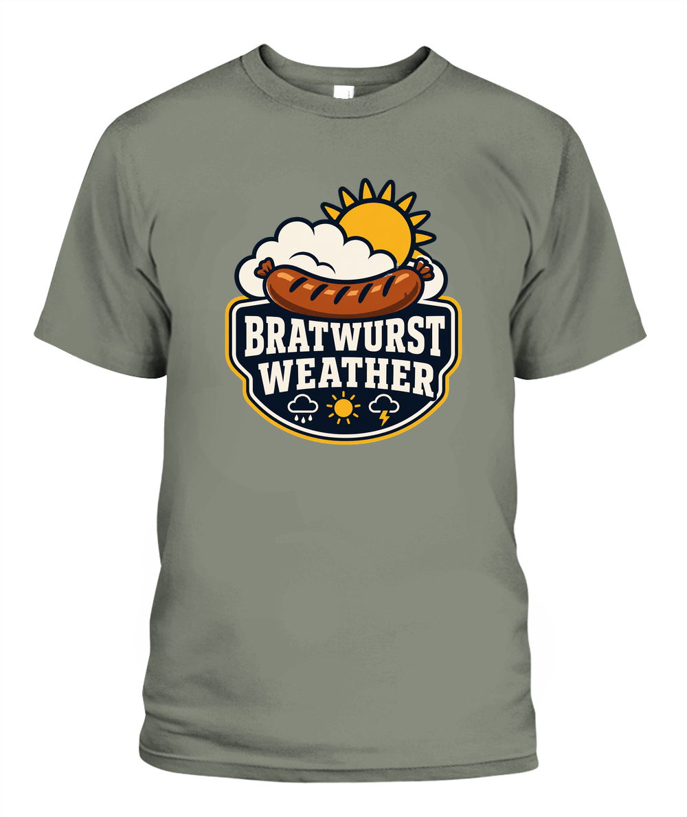 Bratwurst Weather — T-Shirt in Granite