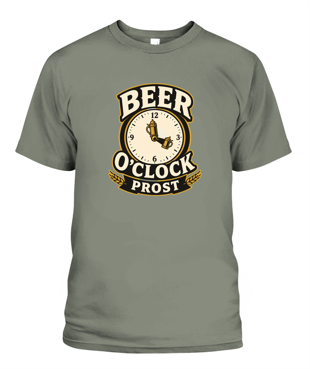 Beer O'Clock Prost — T-Shirt in Moss