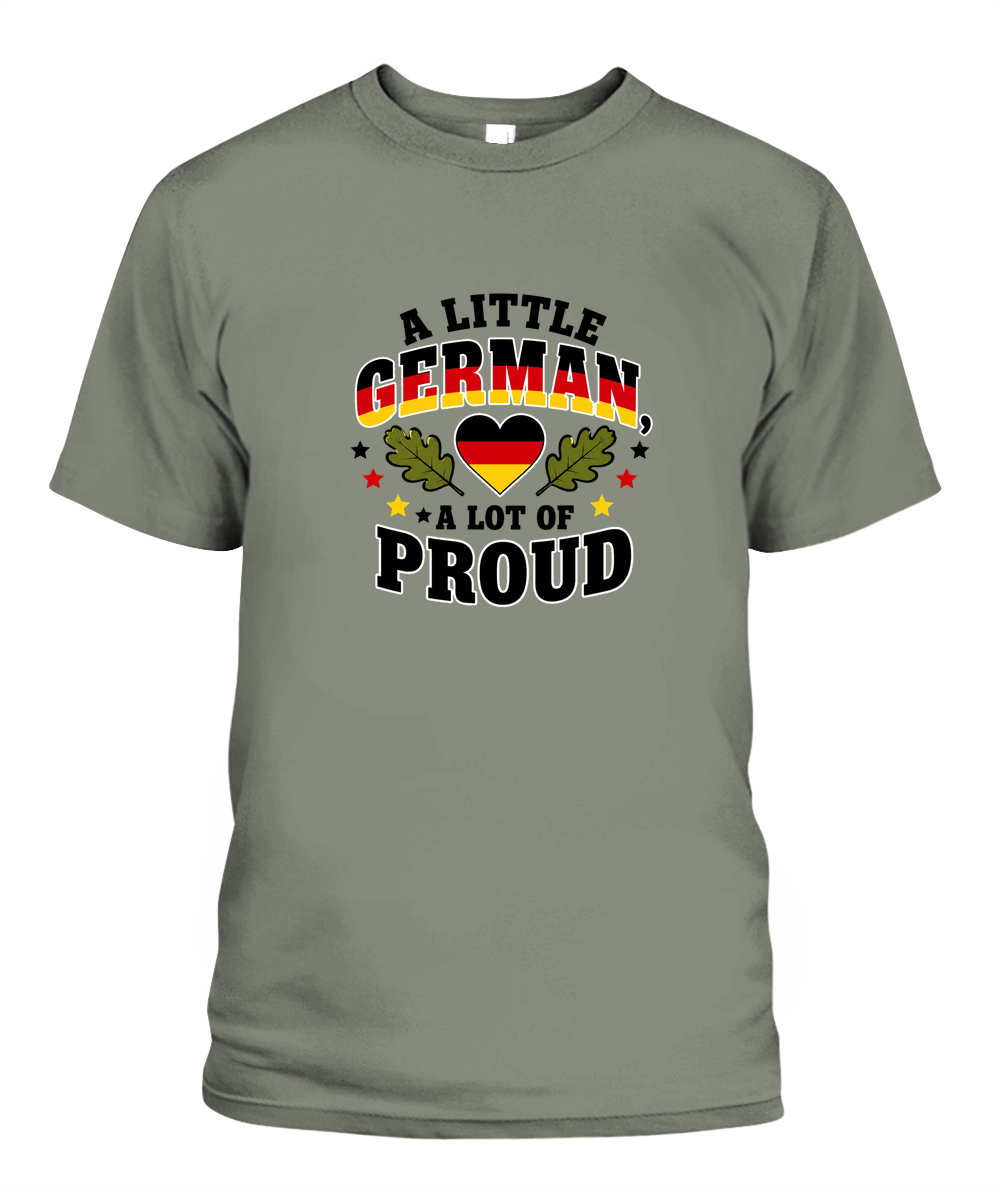 A Little German, A Lot Of Proud — T-Shirt in Moss