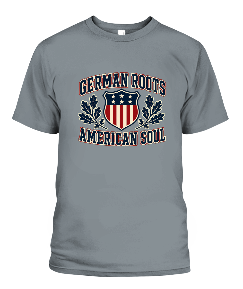German Roots, American Soul — T-Shirt in Granite