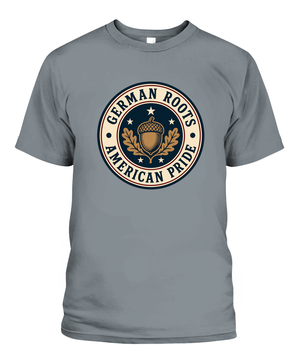 German Roots, American Pride — T-Shirt in Granite