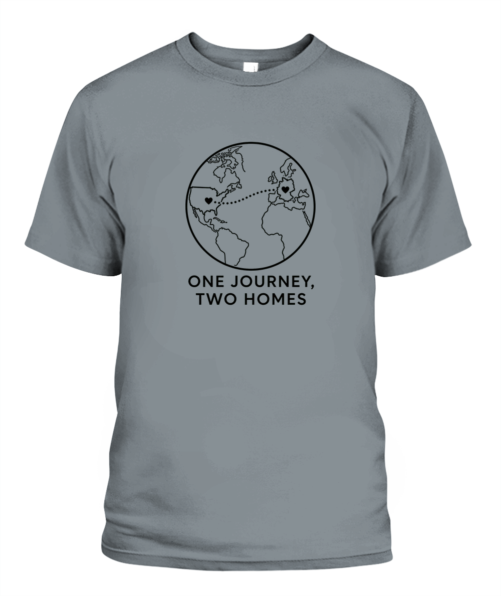 One Journey, Two Homes — T-Shirt in Granite