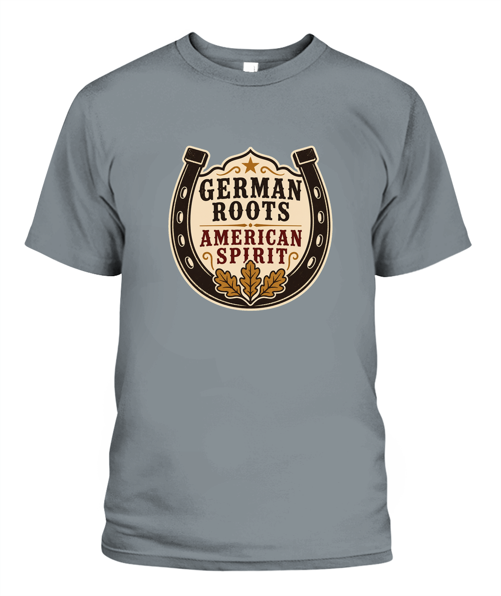 German Roots, American Spirit — T-Shirt in Granite
