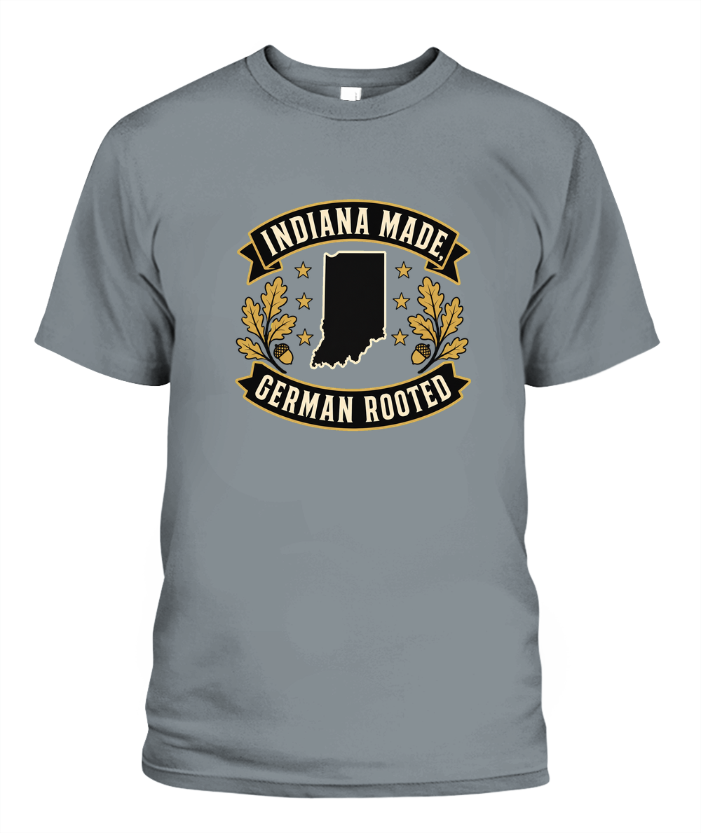 Indiana Made, German Rooted — T-Shirt in Granite