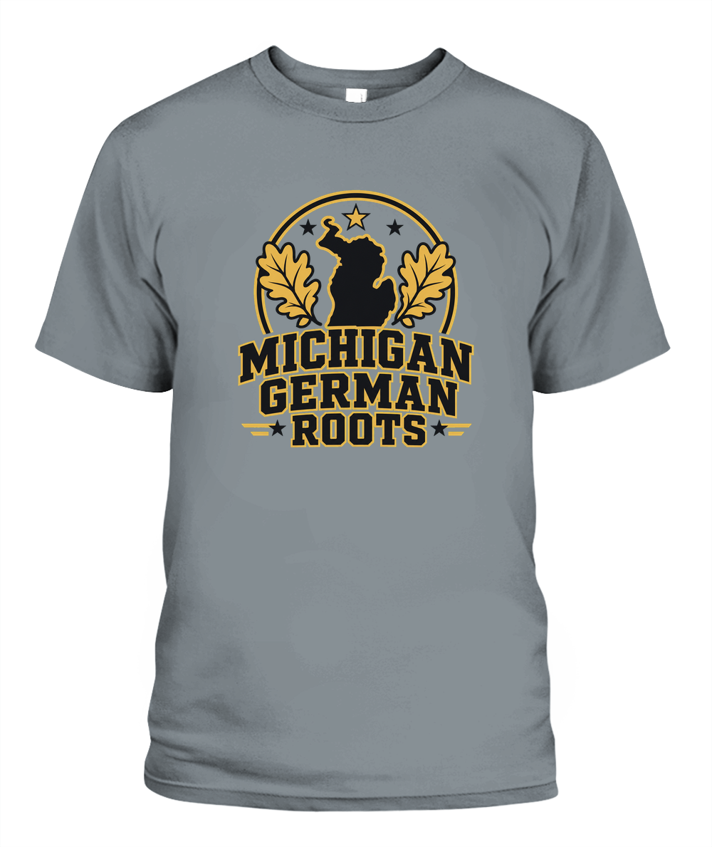 Michigan German Roots — T-Shirt in Granite
