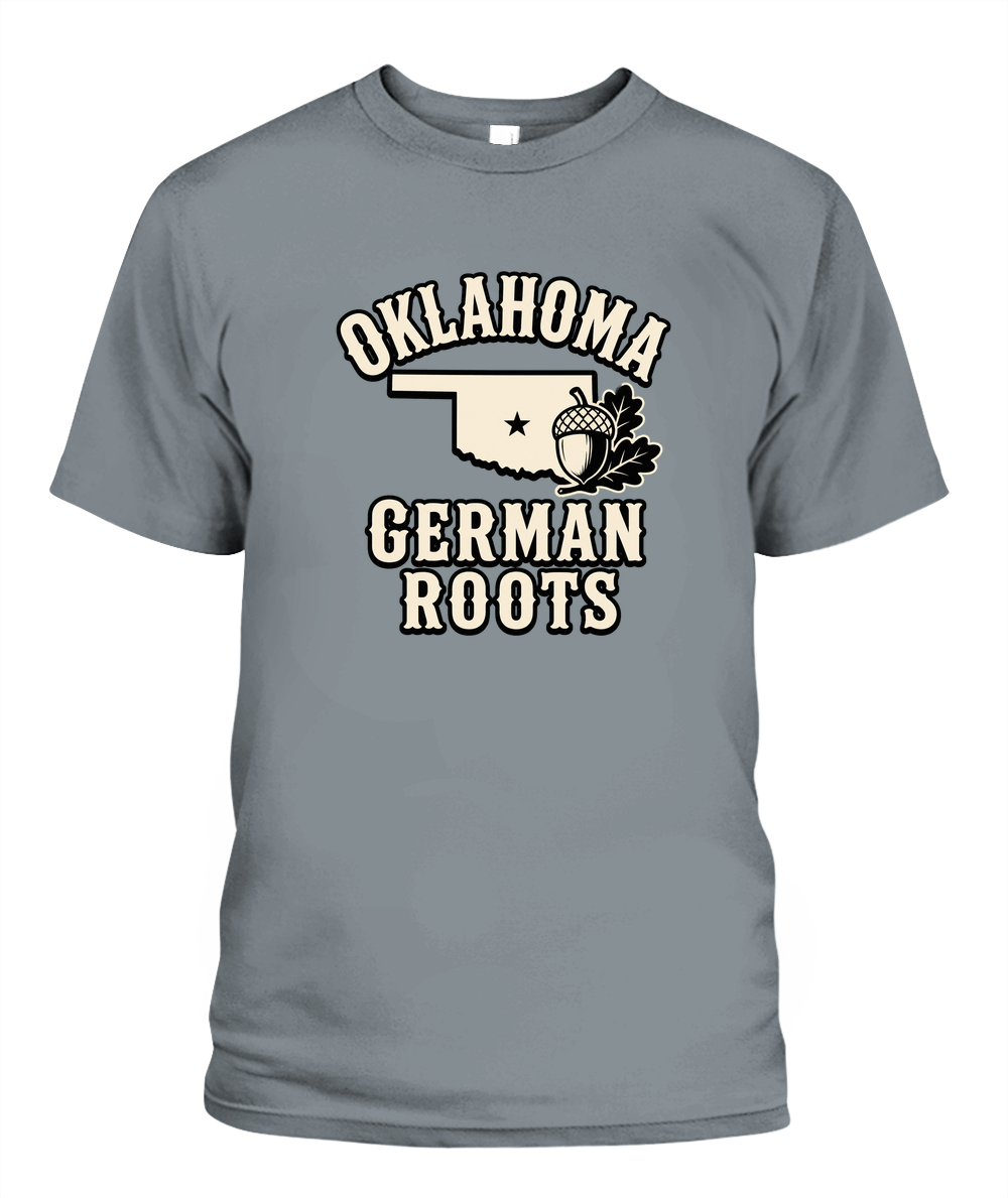 Oklahoma German Roots — T-Shirt in Granite