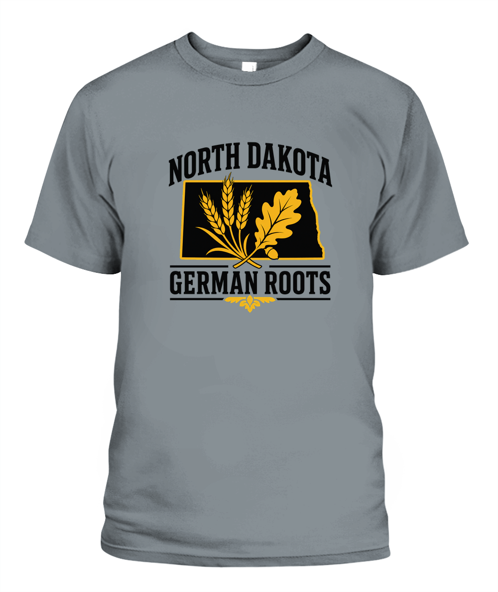 North Dakota German Roots — T-Shirt in Granite