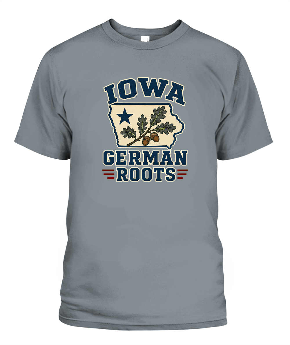 Iowa German Roots — T-Shirt in Granite