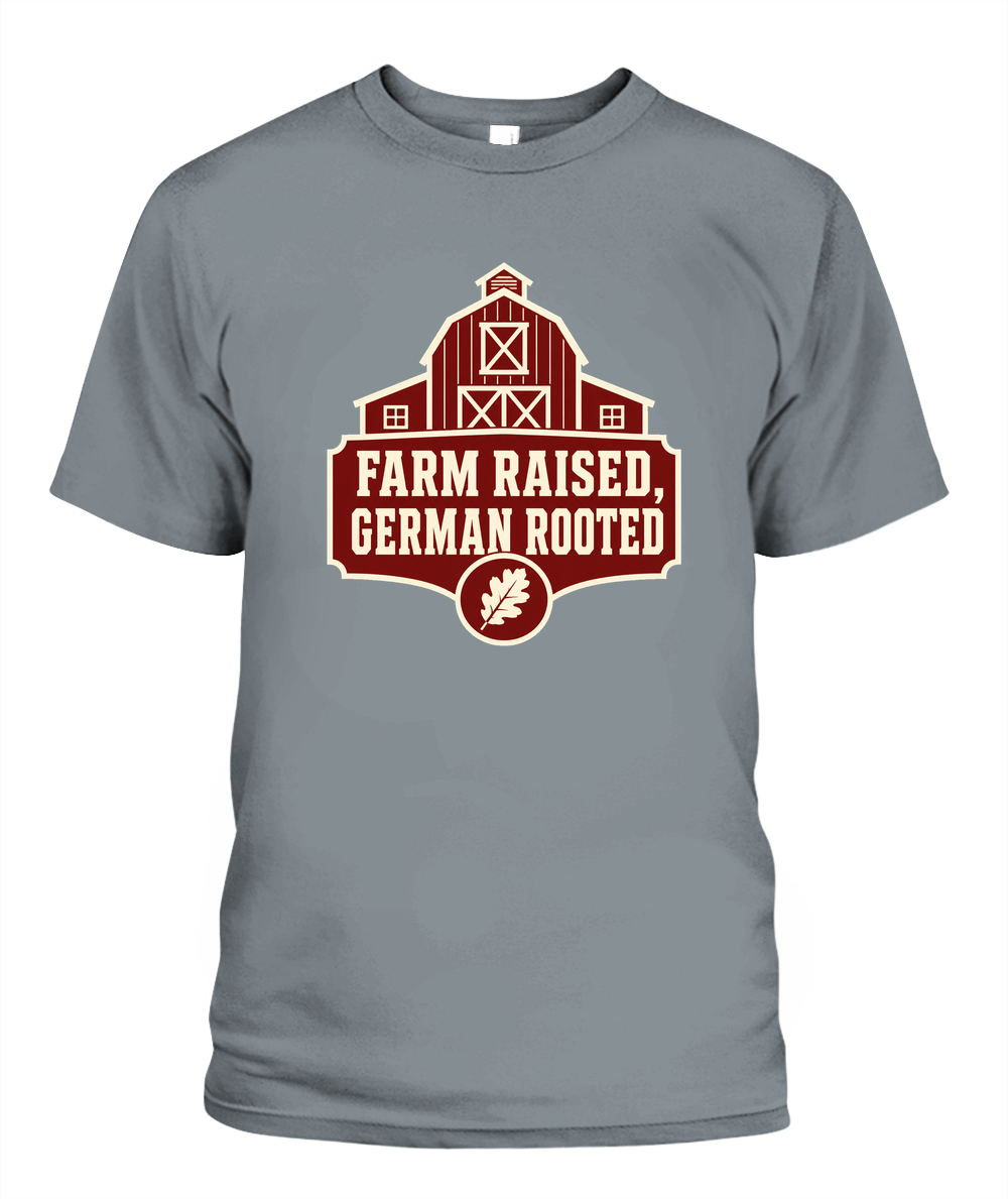 Farm Raised, German Rooted — T-Shirt in Granite