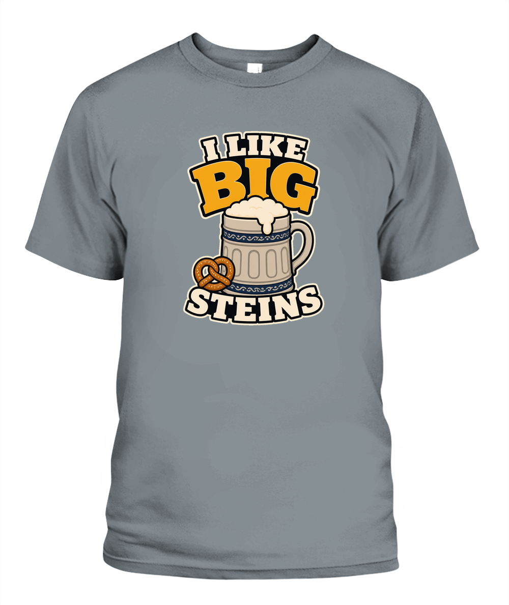 I Like Big Steins — T-Shirt in Granite