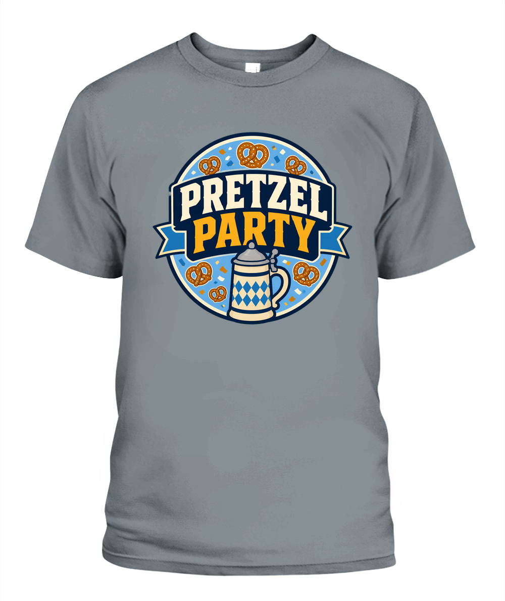 Pretzel Party — T-Shirt in Granite
