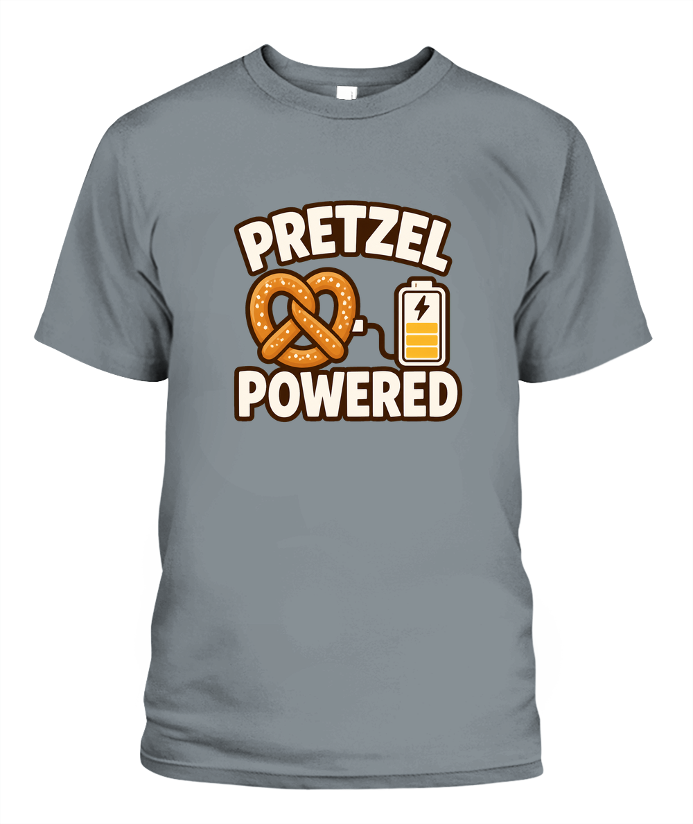 Pretzel Powered — T-Shirt in Granite