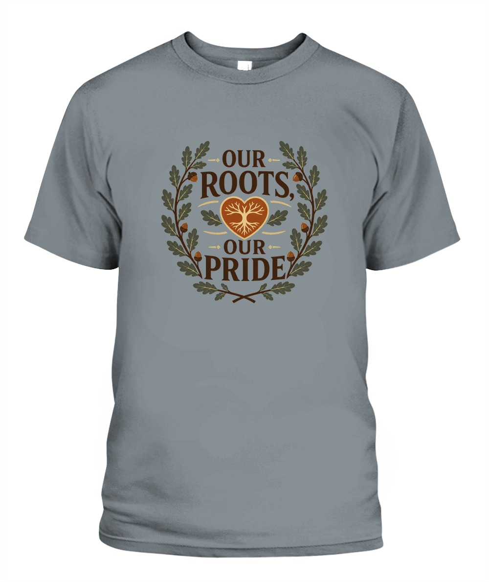 Our Roots, Our Pride — T-Shirt in Granite