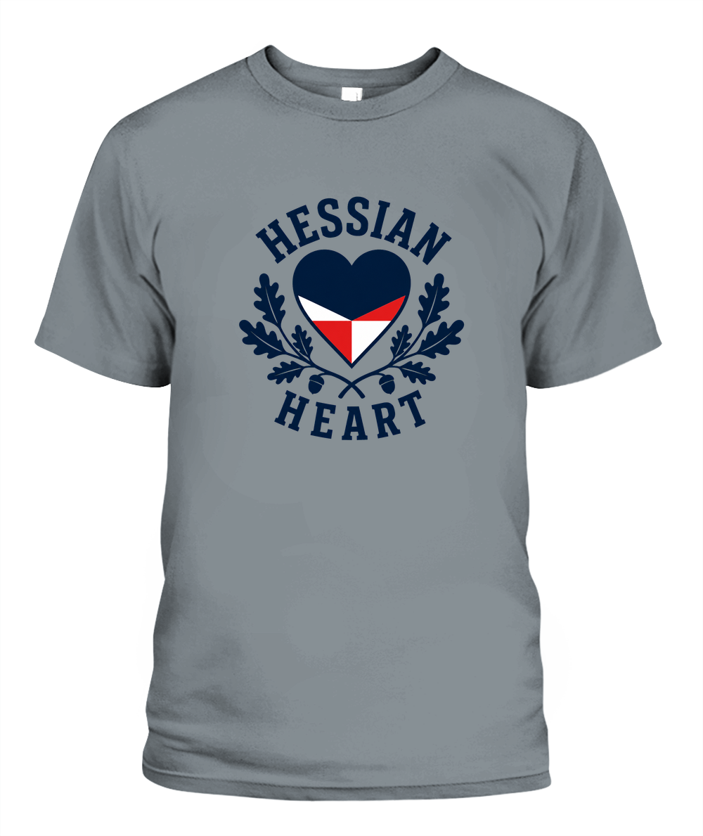 Hessian Heart — T-Shirt in Granite