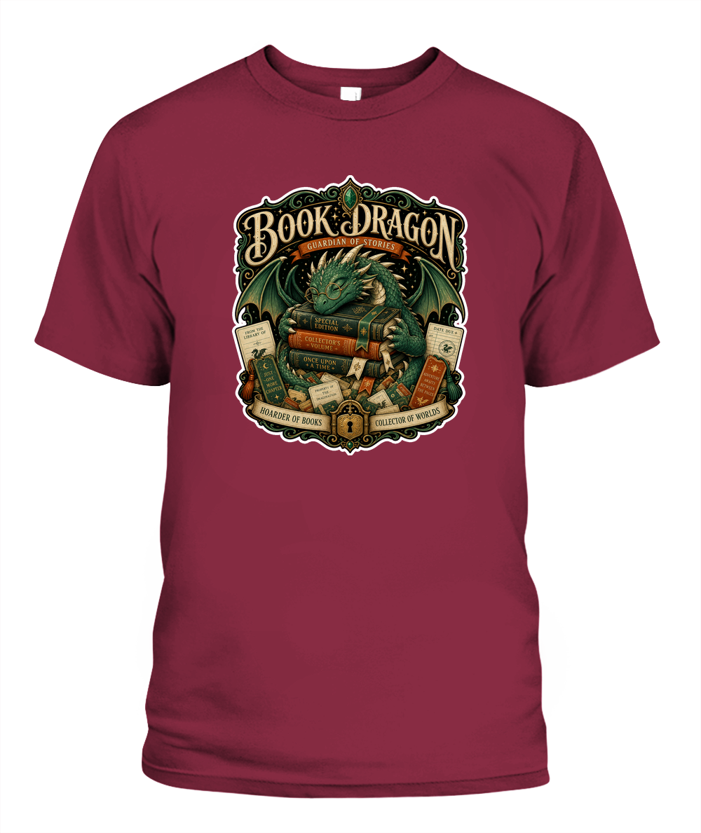 Book Dragon Book Lover T-Shirt | Reading Gift
