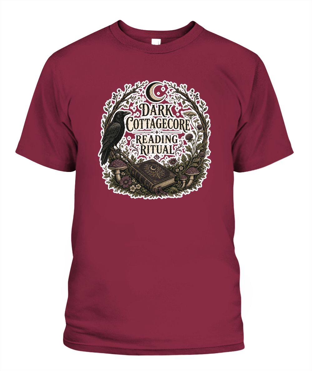 Dark Cottagecore Reading Ritual Book Lover T-Shirt | Reading Gift