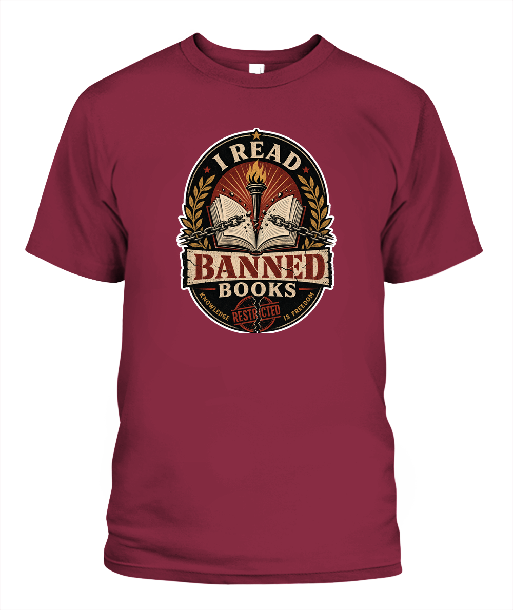 I Read Banned Books Book Lover T-Shirt | Reading Gift