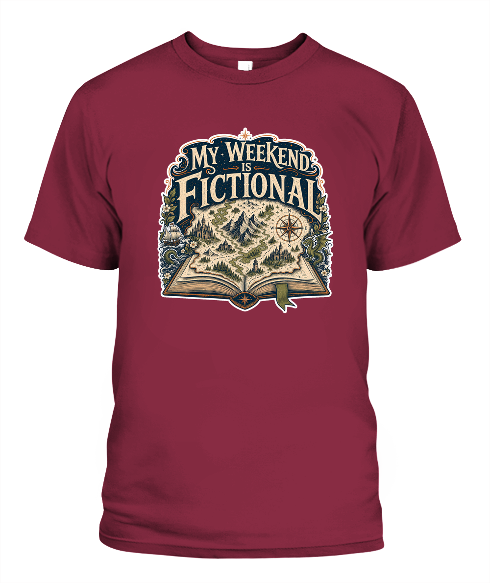 My Weekend is Fictional Book Lover T-Shirt | Reading Gift
