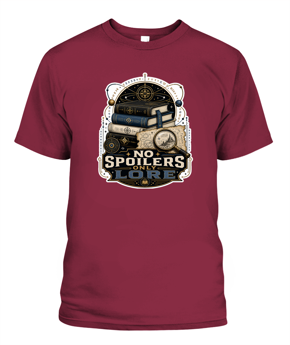 No Spoilers Only Lore Book Lover T-Shirt | Reading Gift