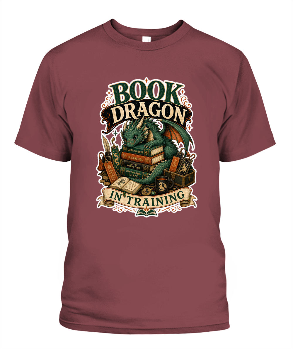Book Dragon in Training Book Lover T-Shirt | Reading Gift