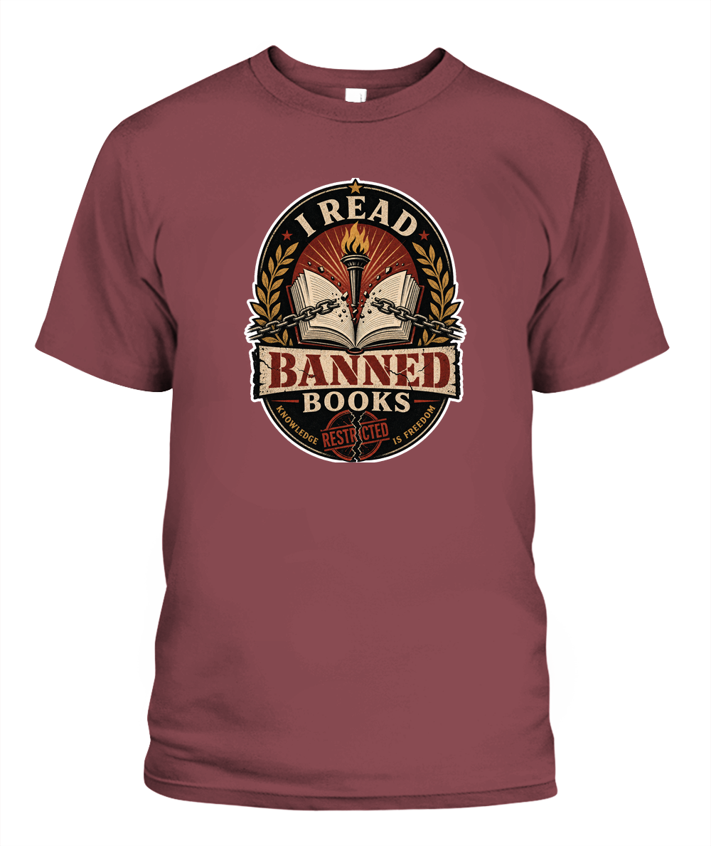 I Read Banned Books Book Lover T-Shirt | Reading Gift