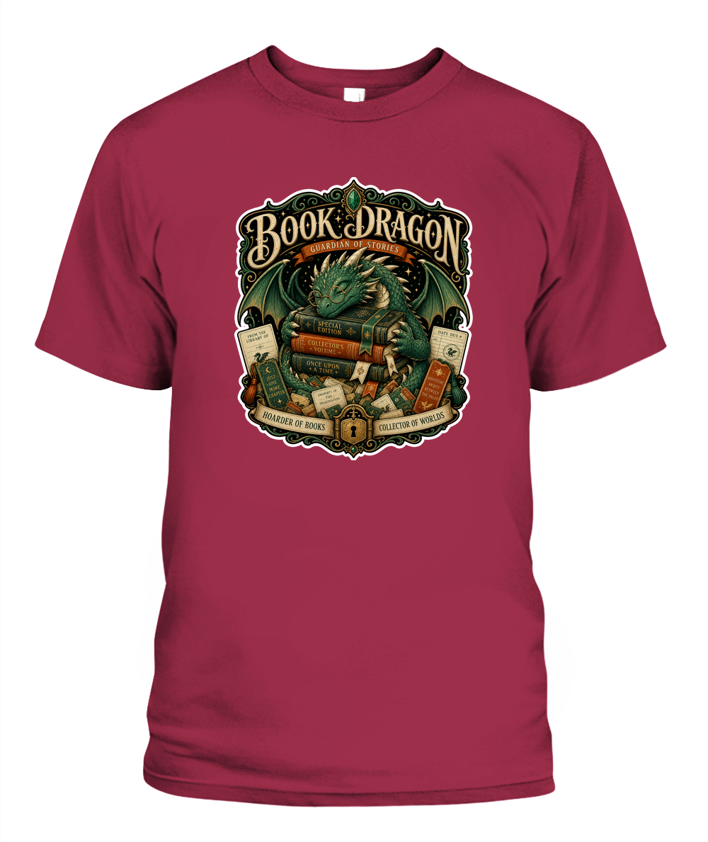 Book Dragon Book Lover T-Shirt | Reading Gift