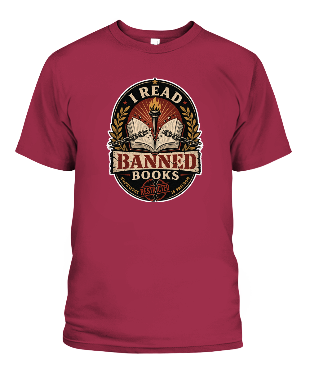 I Read Banned Books Book Lover T-Shirt | Reading Gift