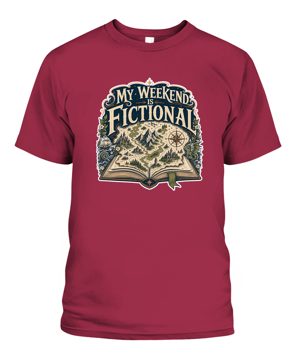 My Weekend is Fictional Book Lover T-Shirt | Reading Gift